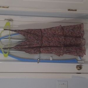 Floral print tiered aline